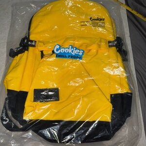 Cookies SF Smell Proof Backpack in Bright Clean Yellow w/black trim Zipper front